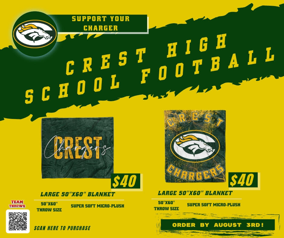 Support your Charger blanket fundraiser flyer